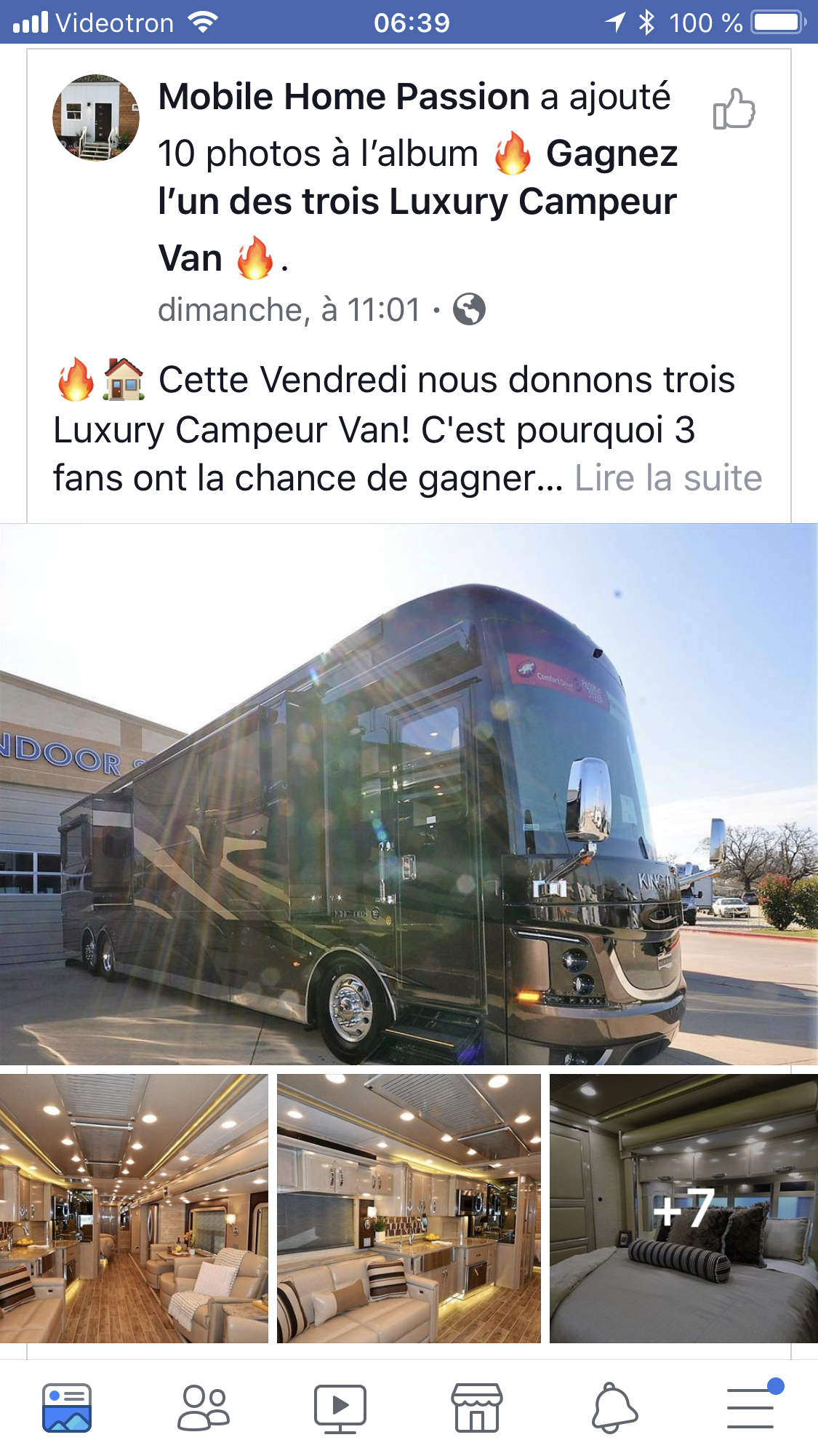 faux concours facebook mobile home passion campeur
