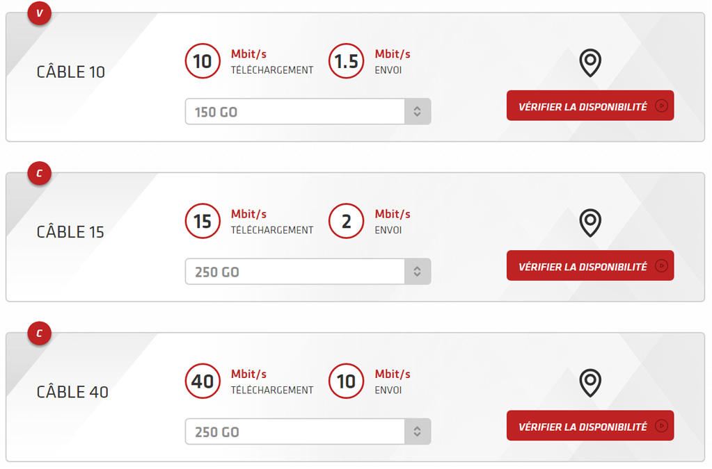 Forfaits Internet chez Ebox
