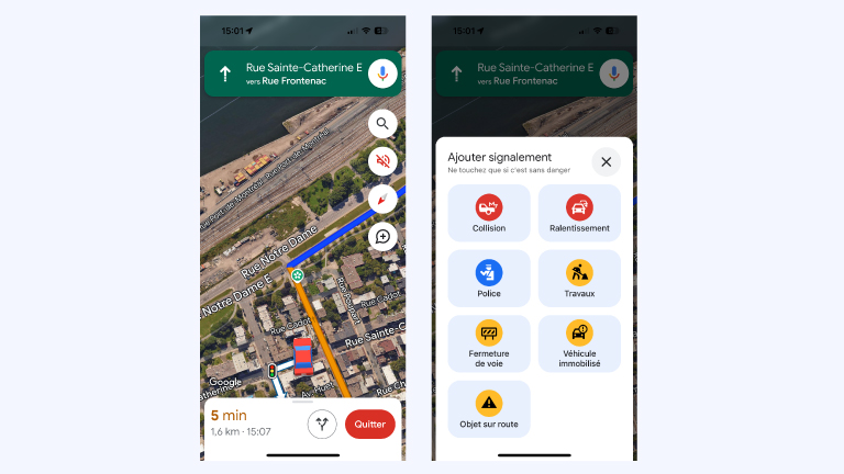 signaler un radar sur google map