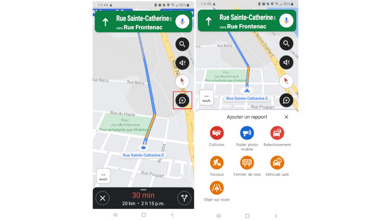 On peut signaler toutes sortes de problèmes sur Google Maps, et ce, facilement! google maps signalement probleme route