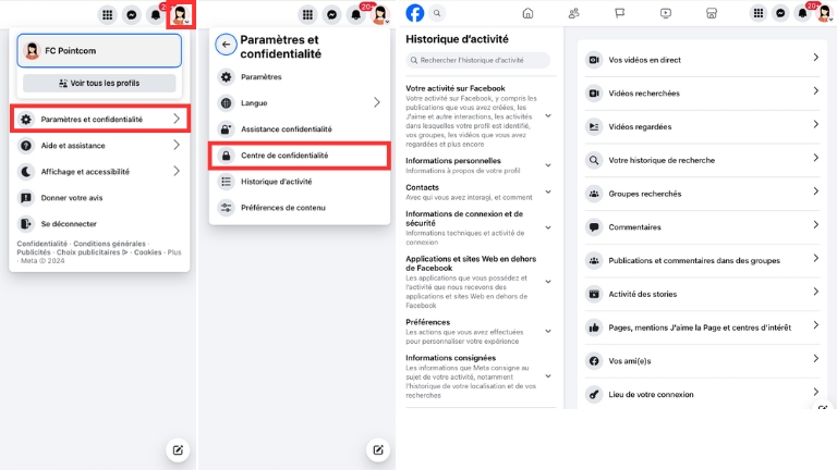 Voici comment faire le ménage de son historique personnel Facebook d’un coup sur ordinateur supprimer historique personnel Facebook ordinateur