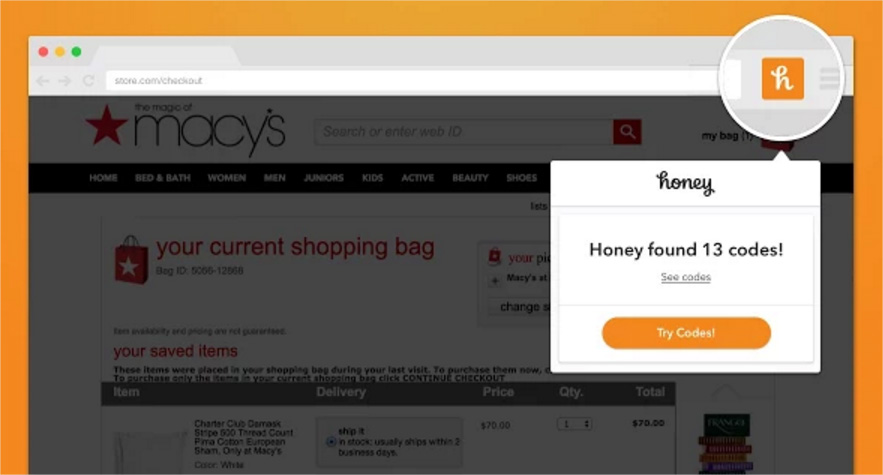 Extension Honey trouve code promo Extension Honey trouve code promo