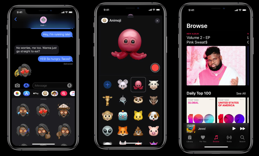 Apple va instaurer un mode sombre sur iOS 13. iOs13 iPhone Apple Dark Mode Sombre