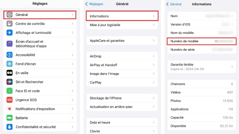 iPhone usagé numéro de modèle iPhone usagé numéro de modèle