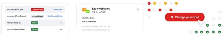 LastPass cherche constamment à savoir si nos identifiants se retrouvent dans le dark web. LastPass recherche fuite brèche dark web