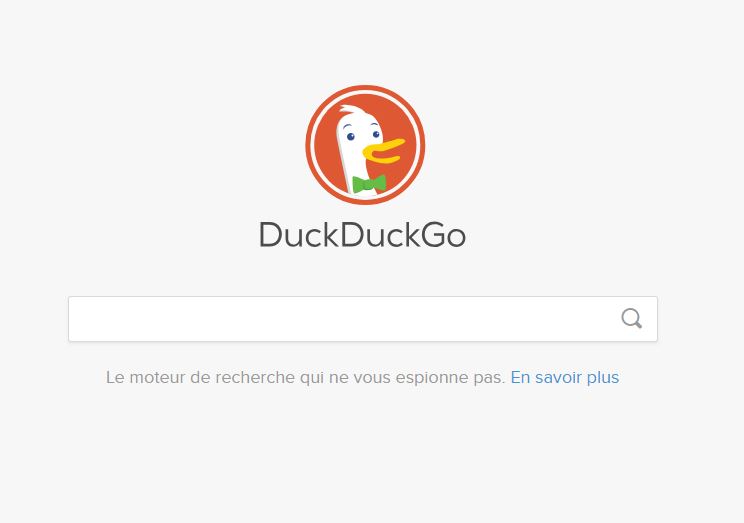 Moteur de recherche DuckDuckGo vie privée