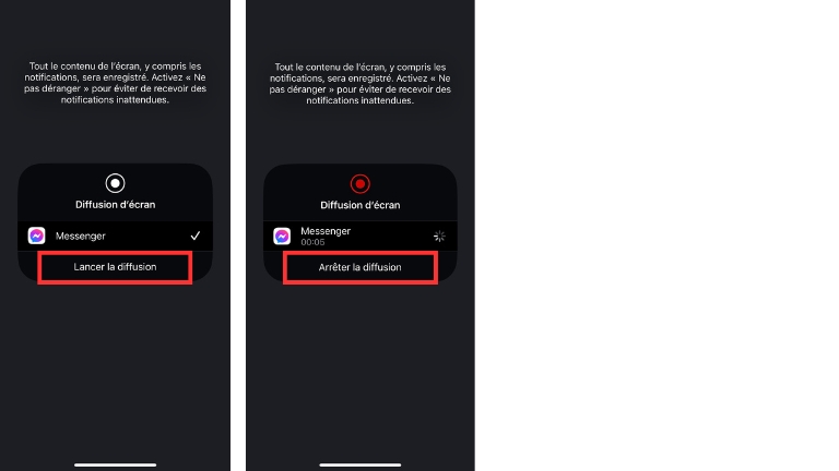 étapes pour partager son écran lors d'un appel vidéo sur Messenger