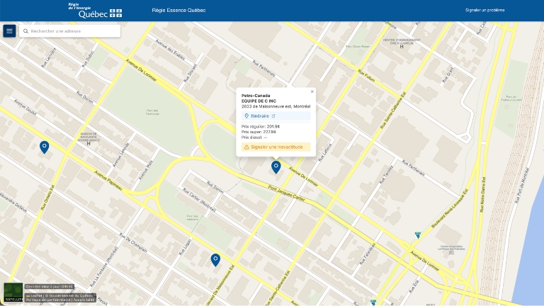 La plateforme Régie Essence Québec est une référence pour quiconque cherche le prix de l'essence proche de chez lui.