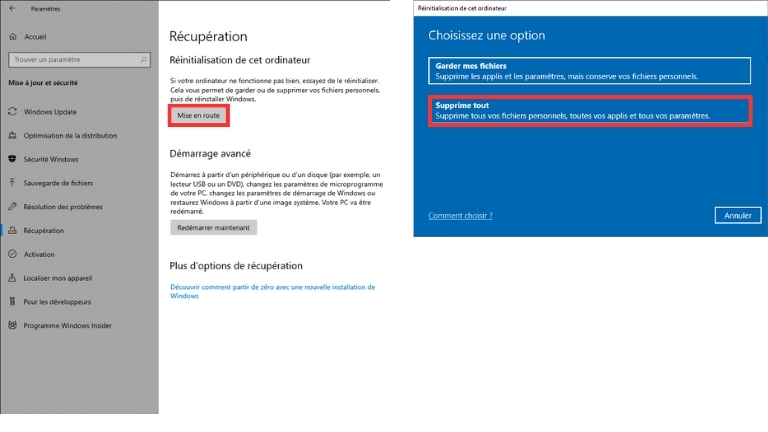 Étapes pour réinitialiser un ordinateur avec Windows 10 Étapes pour réinitialiser un ordinateur avec Windows 10