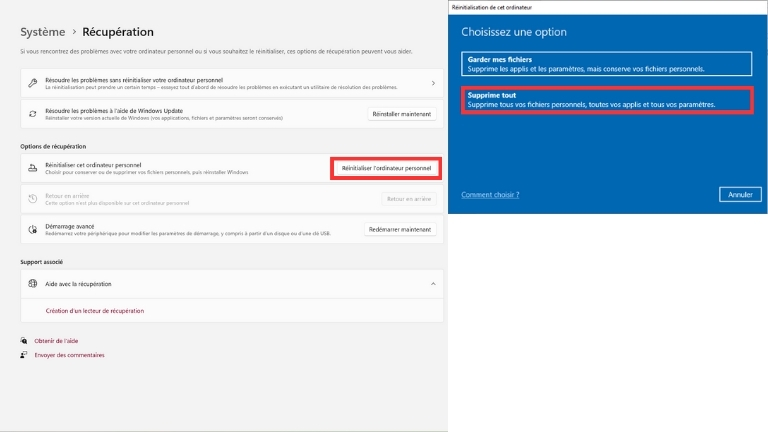 Étapes pour réinitialiser un ordinateur avec Windows 11 Étapes pour réinitialiser un ordinateur avec Windows 11