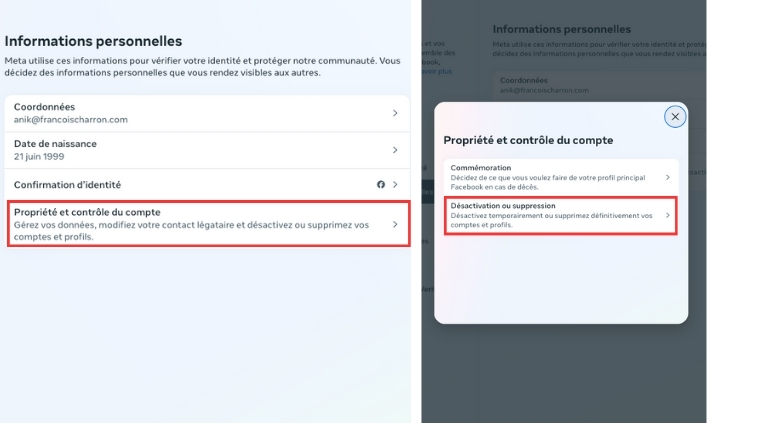 Étapes pour supprimer un compte Facebook à partir d'un ordinateur Étapes pour supprimer un compte Facebook à partir d'un ordinateur