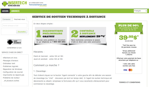 Technicien à distance Insertech répare mon ordi